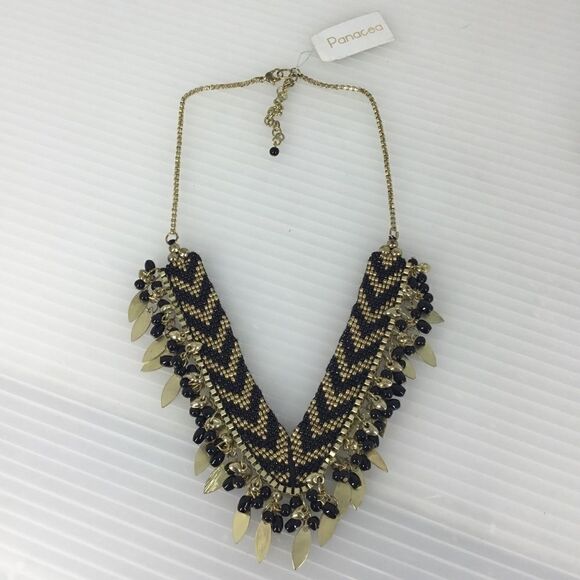 Panacea Beaded Fringe Necklace (G2) - Picture 3 of 6